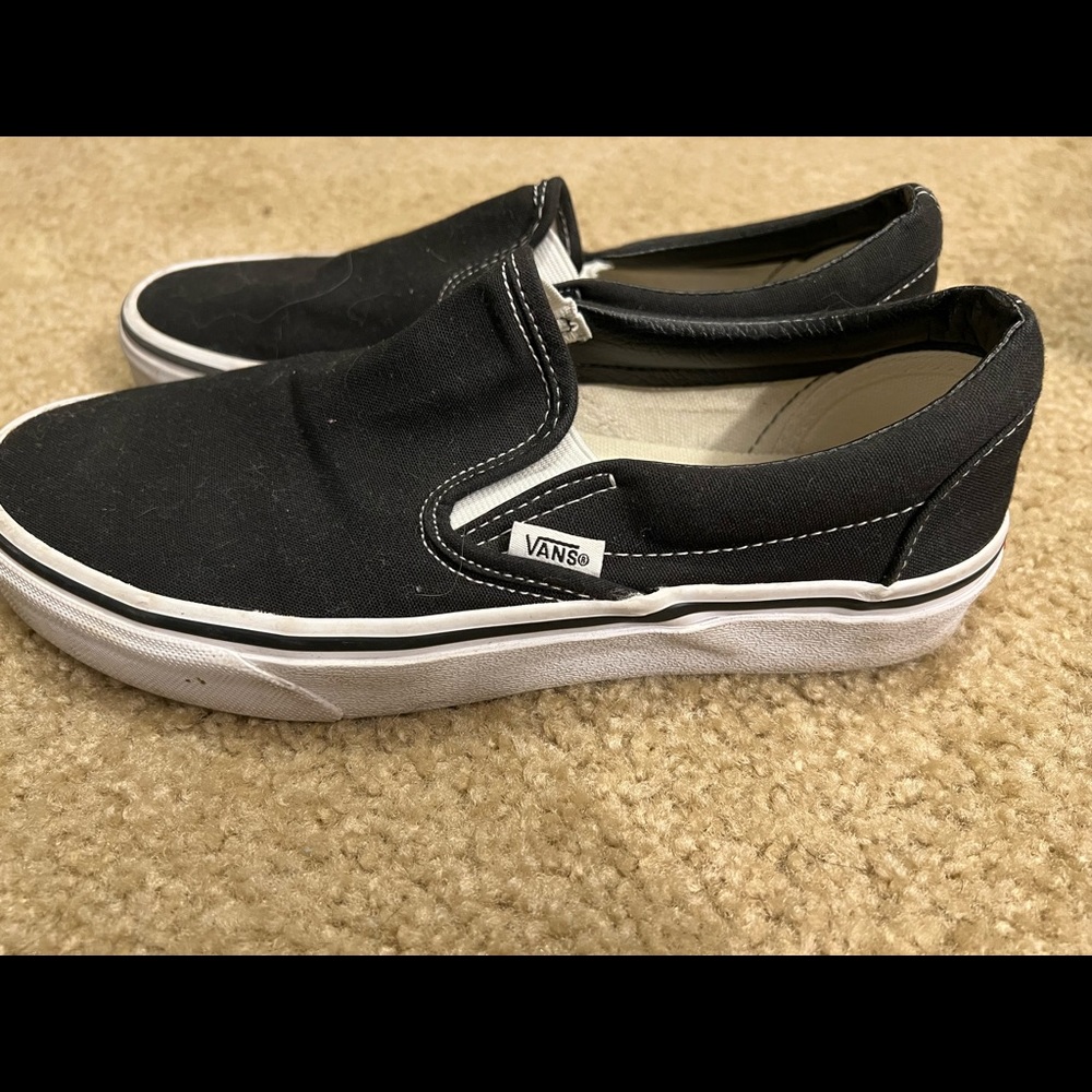 Black slip on vans